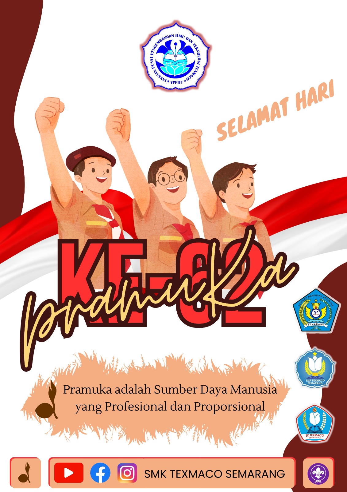 Peringatan Hari Pramuka ke-62 di SMP Texmaco Semarang